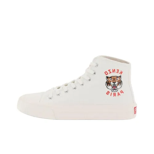 KENZO High-Top Canvas Shoes White Men's