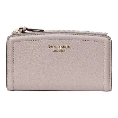 Kate Spade Knott Litchi Grain Leather Wallet Women's Warm Gray Brown