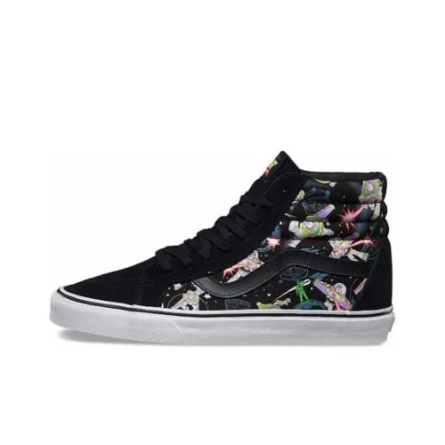 Toy Story x Vans SK8 Buzz Lightyear Амортизация Износостойкие Высокие Кроссовки для Скейтбординга Унисекс Черные