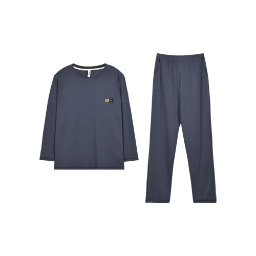 WOLFSFUL Пижамный комплект Мужской Серый Синий