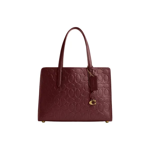 COACH Carter GRAIN LEATHER Одно плечо Сумка Большая Женская Бордовая