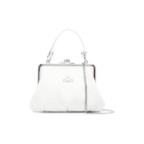 Vivienne Westwood Кожа Портативный Crossbody Сумка Сумка через плечо Женская Белая