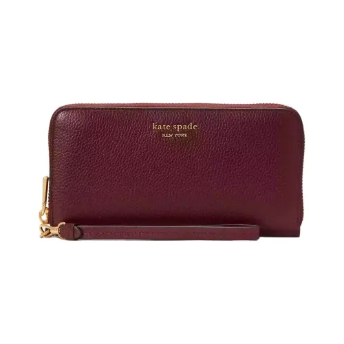 Kate Spade Litchi Grain Кожа Кошелек Женские Burgundy