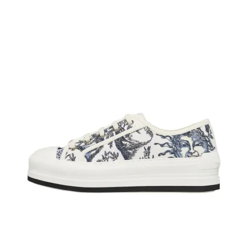 DIOR Walk'n'Dior Low-Top Canvas Shoes White Women's