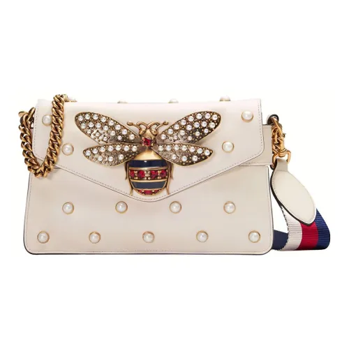 GUCCI Broadway Холст с кожей Сумка через плечо Стандартная Женская Белая