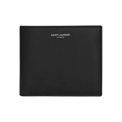 SAINT LAURENT Гладкая кожа Кошелек Мужской Черный