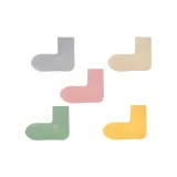 Светло-серый + Овсяный + Розовый + Горохово-зеленый + Имбирно-желтый