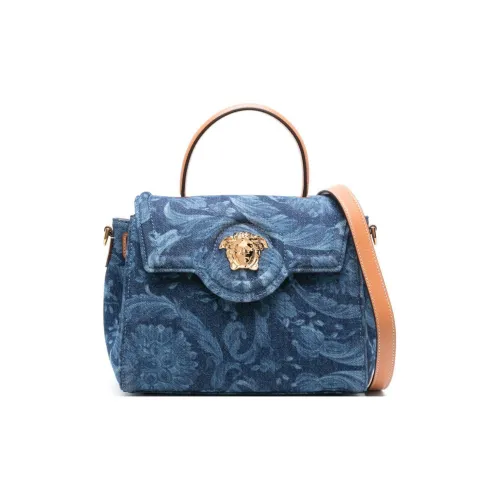 VERSACE La Medusa Телячья кожа Сумка Маленькая Женская Индиго