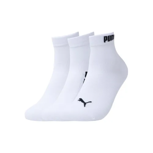 PUMA Низкие носки унисекс 3 пары белые