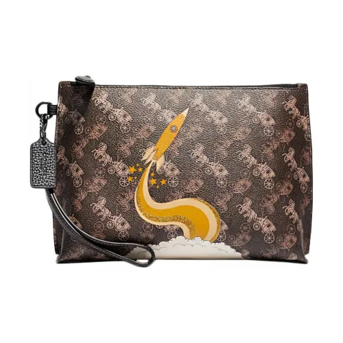 COACH Кожа Клатч Средний Женский Коричневый