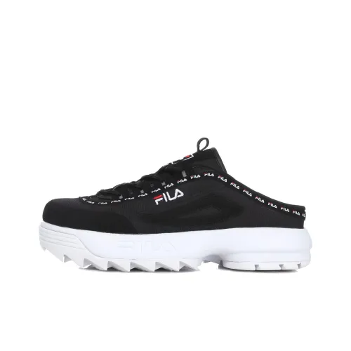 FILA Disruptor 2 Low Топ Повседневная обувь Унисекс Черный белый Корейский стиль