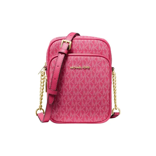 MICHAEL KORS Jet Set Travel Холст Сумка через плечо Средняя Женская Электрический Розовый