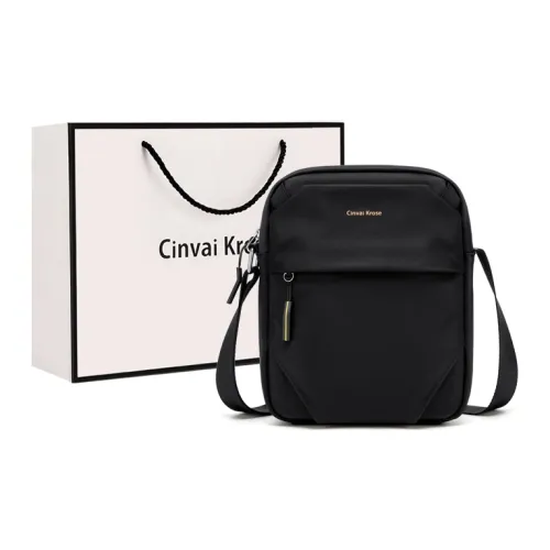 CinvaiKrose Ткань Городской Techwear Курьерская Сумка Сумка через плечо Маленькая Мужская Черная