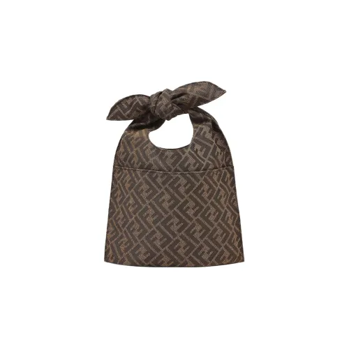 FENDI FF Жаккардовая ткань Сумка Мини Женская Коричневая