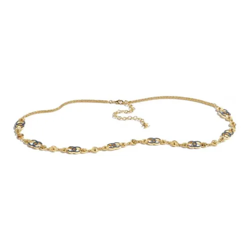 CHANEL Double C Логотип Цепи для талии Женские Золото