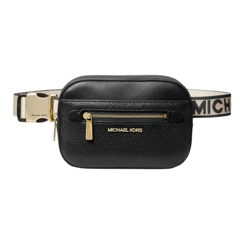 MICHAEL KORS Jet Set Кожа Одно плечо Через плечо Бананка Маленький Женский Черный