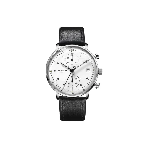 FEIKE Dream Arc Collection Кварцевый механизм Кожаный ремешок Часы Мужские Белый циферблат FS021A