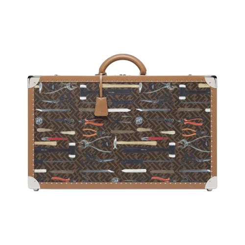 FENDI Холст Сумка на колесиках Одно плечо Через плечо Портативная Коробка для хранения Большая Мужская Многоцветная