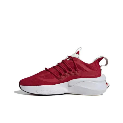 adidas Alphaboost V1 Амортизация Износостойкие Низкие Кроссовки для Бега Мужские Красные Белые