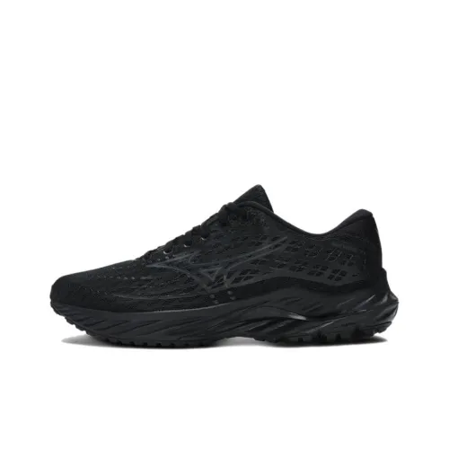 Кроссовки для бега Mizuno Wave Inspire 20, низкий топ, черный/серый/черный, унисекс