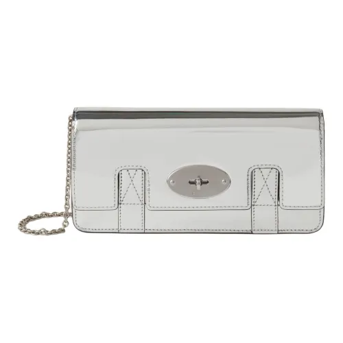 Mulberry Bayswater Мягкий Коровья кожа Одно плечо Через плечо Клатч Women's Silver