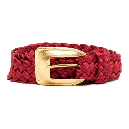 SAINT LAURENT Interwoven Дизайн Ремень Женские Красный Ширина 4CM