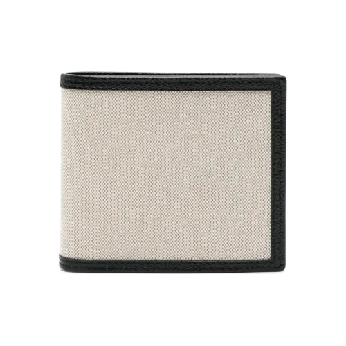 THOM BROWNE· Хлопок Телячья кожа Кошелек Мужской Черный и Бежевый