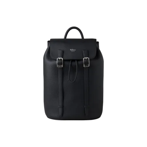 Mulberry Крестообразная текстура Коровья кожа Рюкзак Женские Черный