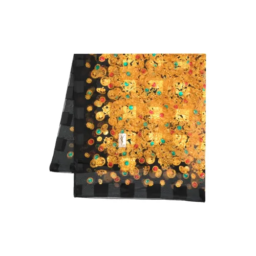 SAINT LAURENT Шелковые шарфы Женские Желтые