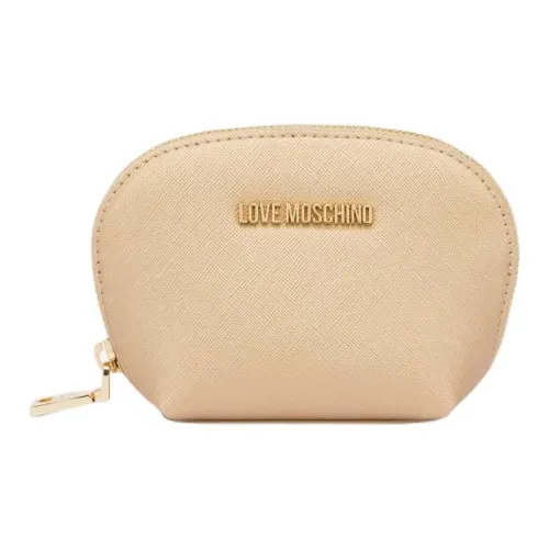 LOVE MOSCHINO Полиуретан Клатч Косметичка Сумка для туалетных принадлежностей Маленькая Женская Золотая