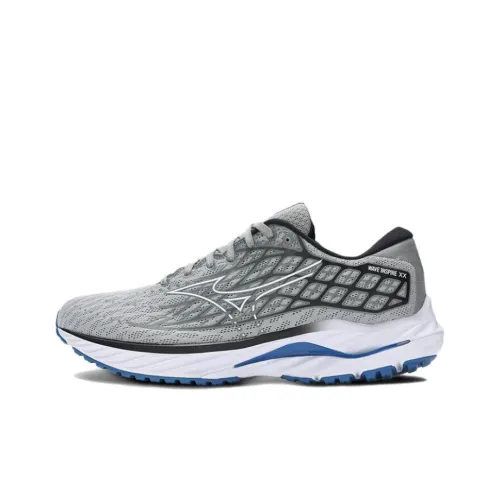 Mizuno Slip-resistant Abrasion-resistant Breathable Low-Top Running Shoes Unisex Gray Мицубо Противоскользящие Устойчивые к износу Дышащие Низкие Кроссовки для Бега Унисекс Серый