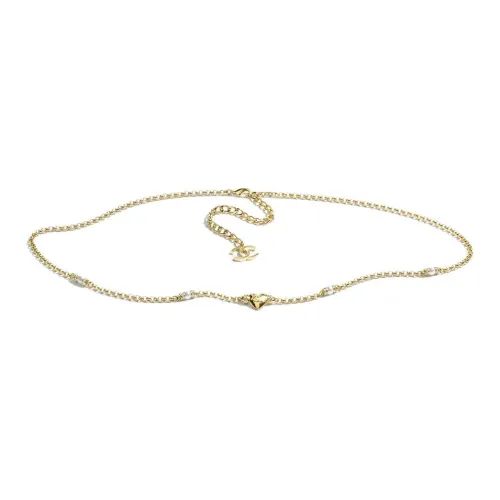 CHANEL Мини Сердце Украшение Цепи для талии Женские Золото
