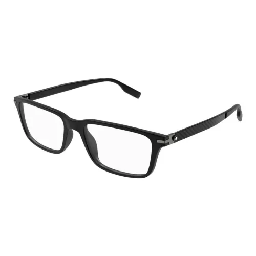 MONTBLANC Ацетат Прямоугольные Оправы для Очков Мужские Черные