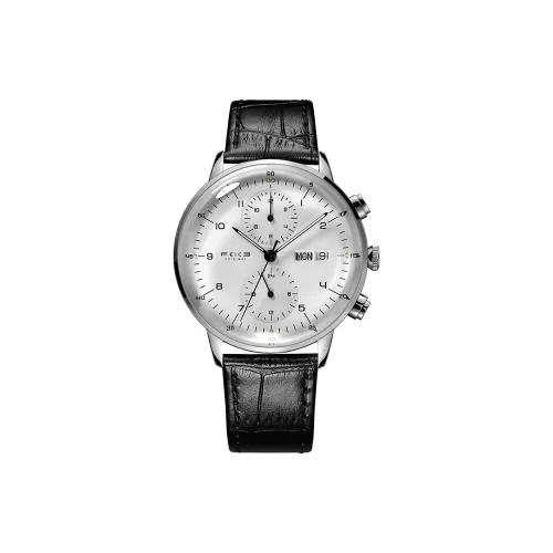 FEIKE Dream Arc Collection Автоматический Механический Механизм Кожаный Ремешок Часы Мужские Белый Циферблат