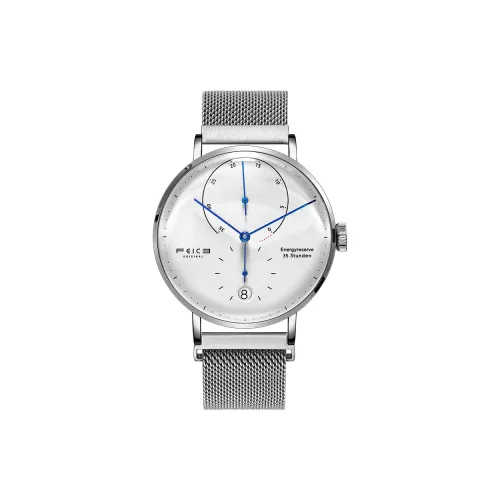 FEIKE Dream Arc Collection Механическое устройство натуральная кожа ремешок часы для мужчин белый циферблат