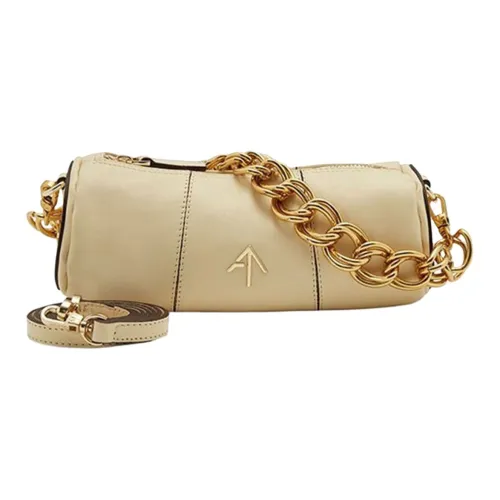 Manu Atelier Коровья кожа Цилиндрическая сумка Сумка через плечо Сумка на плечо Женская Ваниль