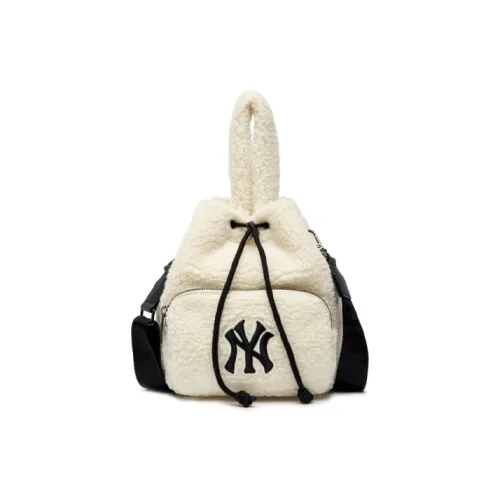 Mlb Base Logo Полиэстер Ведрообразная Сумка Сумка Сумка через плечо Сумка через плечо Стандартная Женская Молочно-белая