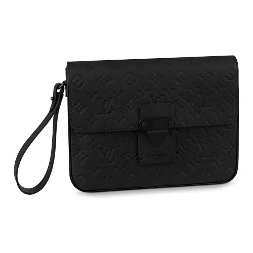 LOUIS VUITTON Клатч из коровьей кожи стандартный мужской черный