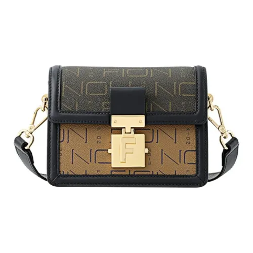 FION PVC Портативная Сумка через плечо Маленькая Женская Сумка на плечо Кофейного и Верблюжьего цвета