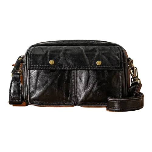 Back Step Сумка через плечо из коровьей кожи Стандартная Унисекс Черный Кофейный Светло-коричневый