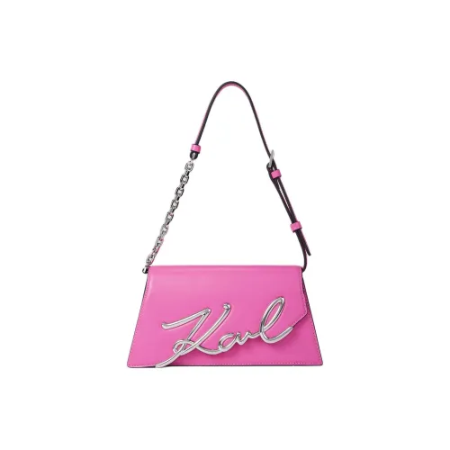 Karl Lagerfeld Коровья кожа Сумка Сумка через плечо Средняя Женская Лотосово-розовая