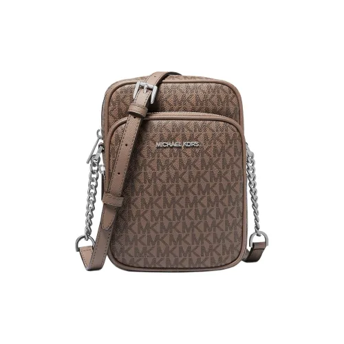 MICHAEL KORS Jet Set Travel Холст Сумка через плечо Средняя Женская Nightfall Коричневый