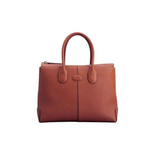 TOD'S DI Телячья кожа Тоут Сумка Сумка для покупок Сумка среднего размера Женская Апельсин