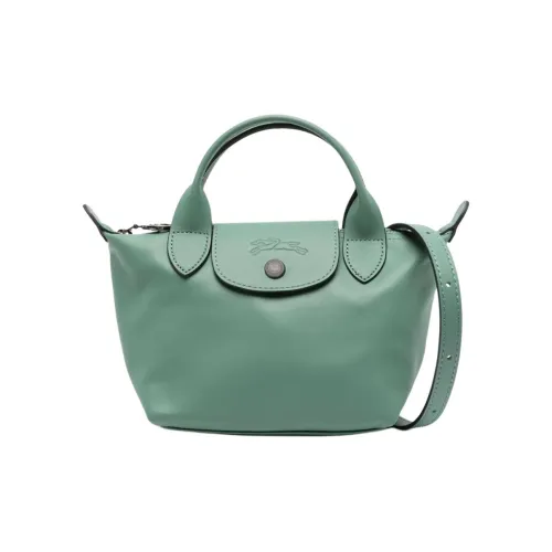 LONGCHAMP Le Pliage Xtra Коровья кожа Сумка через плечо Сумка Экстра маленькая Женская Шалфейно-зеленая