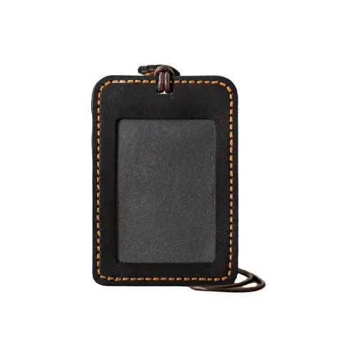 Back Step Лицевая коровья кожа Удостоверение личности HOLDER Обычный Унисекс Кофе Черный Павлини-синий