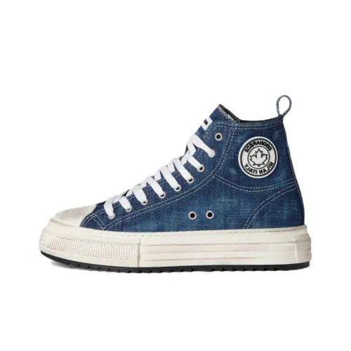 DSQUARED 2 Высокие Кроссовки для скейтбординга Мужские Синие