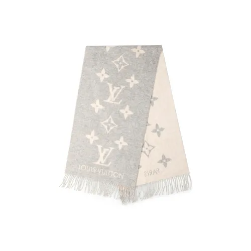 LOUIS VUITTON Вязаные шарфы Унисекс Серый