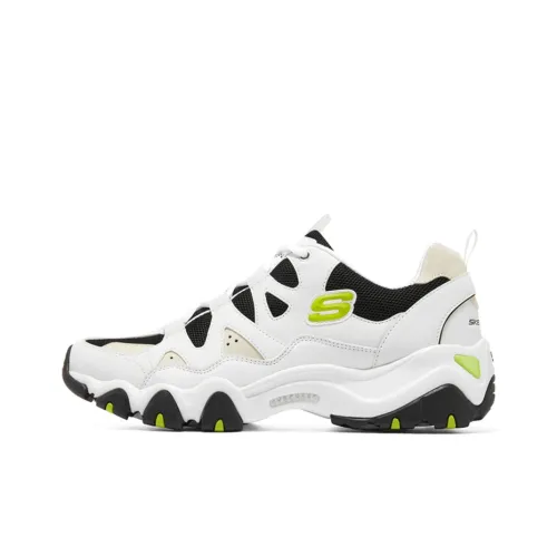 Skechers D'LITES 2,0 2,0 Low Топ Толстая подошва Кроссовки Мужские Белый Многоцветный