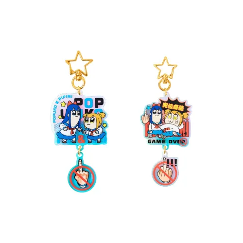Crooked Melon Production POP TEAM EPIC And PIPI Красота Брелок Лазерный Акрил Аниме Valley Подвески аниме-тематические 7 см