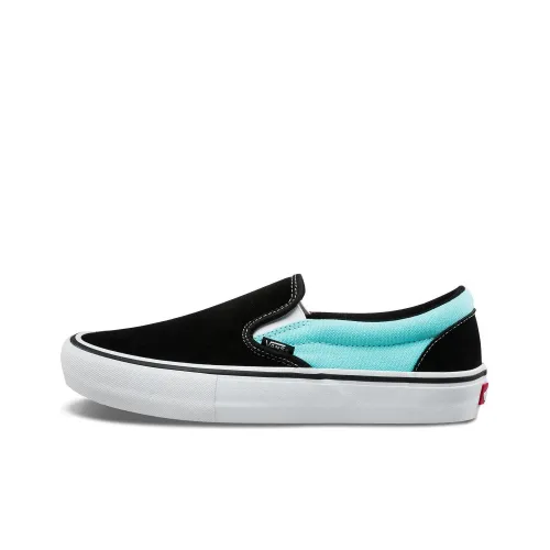 Vans Slip On Амортизация Низкие Кроссовки для скейтбординга Унисекс Черный Синий